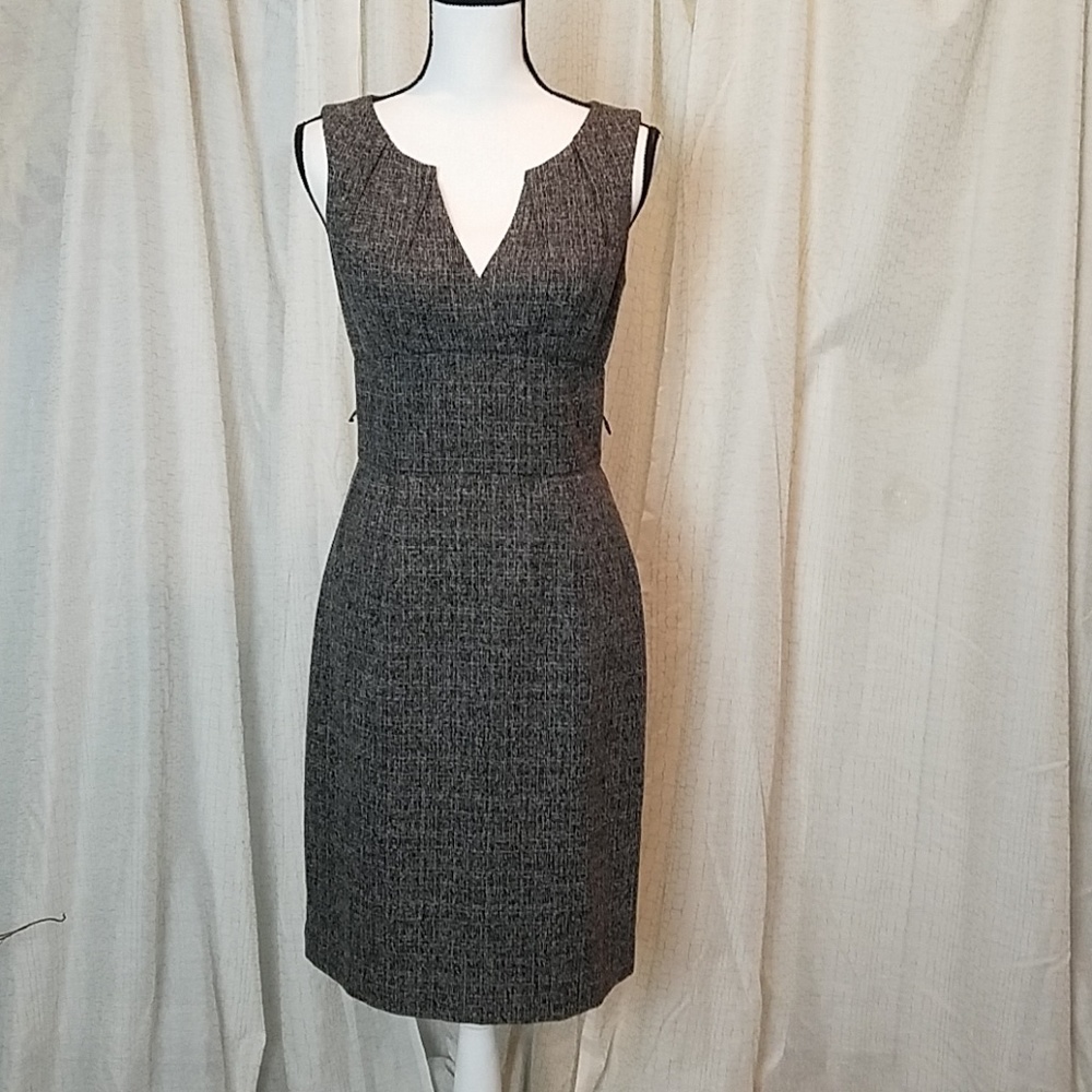 White House Black Market Charcoal Midi Dress